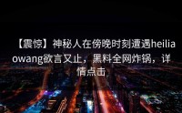 【震惊】神秘人在傍晚时刻遭遇heiliaowang欲言又止，黑料全网炸锅，详情点击