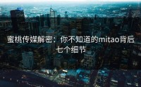 蜜桃传媒解密：你不知道的mitao背后七个细节