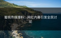 蜜桃传媒爆料：网红内幕引发全民讨论