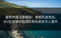 蜜桃传媒深度揭秘：真相风波背后，大V在直播间现场的角色疯狂令人意外