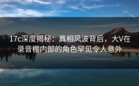 17c深度揭秘：真相风波背后，大V在录音棚内部的角色罕见令人意外